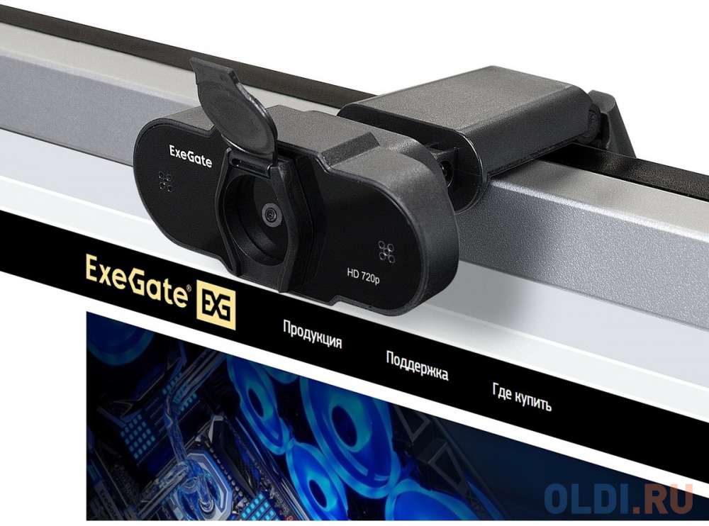 Exegate EX287385RUS Веб-камера ExeGate BlackView C525 HD (матрица 1/3