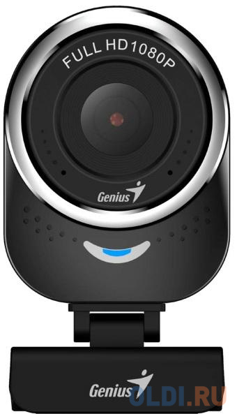 GENIUS QCam 6000, black, Full-HD 1080p webcam, universal clip, 360 degree swivel, USB, built-in microphone, rotation 360 degree, tilt 90 degree от OLDI