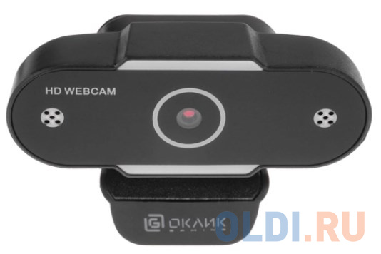 Камера Web Оклик OK-C012HD черный 1Mpix (1280x720) USB2.0 с микрофоном фото