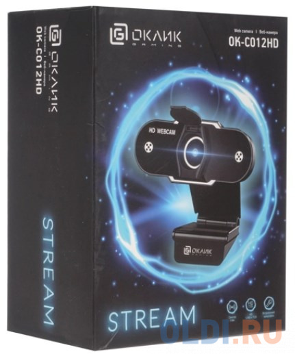Камера Web Оклик OK-C012HD черный 1Mpix (1280x720) USB2.0 с микрофоном фото