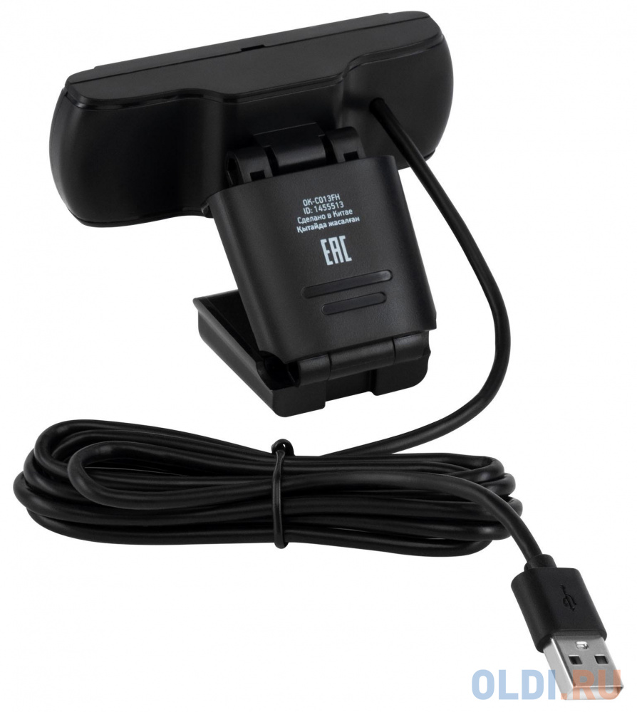 Камера Web Оклик OK-C013FH черный 2Mpix (1920x1080) USB2.0 с микрофоном фото