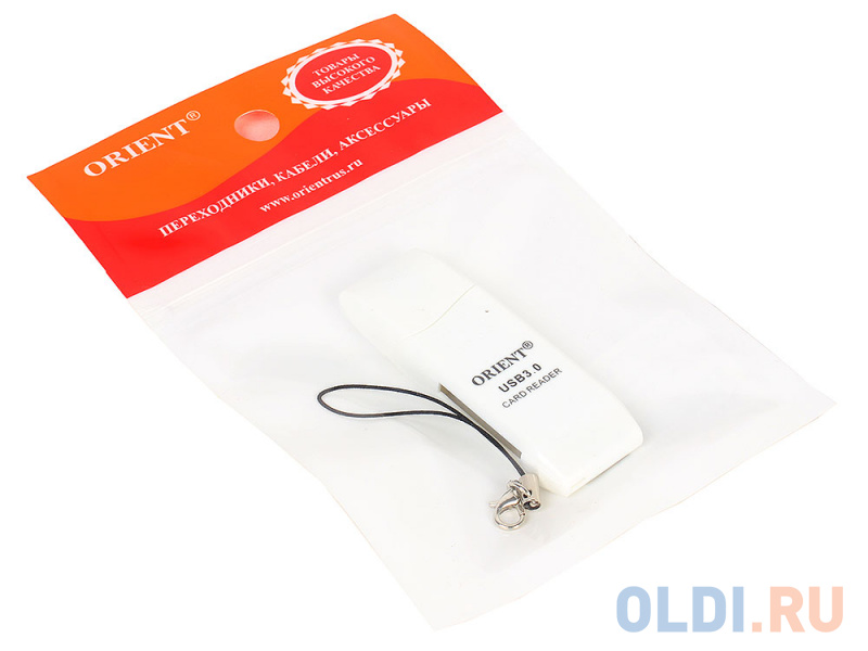 

Картридер ORIENT CR-017W, USB 3.0, SDXC/SD 3.0 UHS-1/SDHC/microSD/T-Flash, белый
