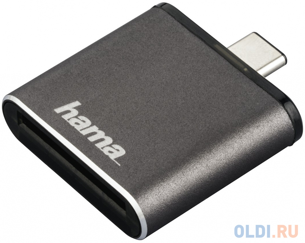 

Картридер внешний Hama H-124186 USB3.1 серый 00124186