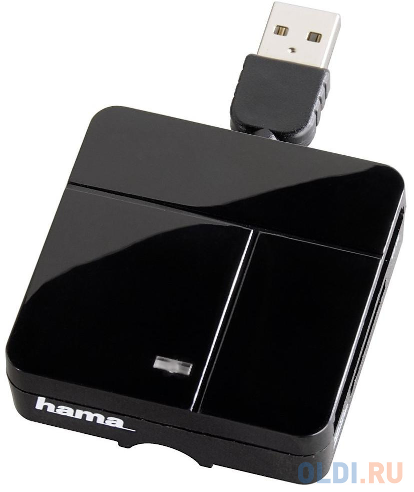 Картридер внешний Hama H-94124 для всех стандартов Basic USB 2.0 поддерживает SDXC черный - фото 3
