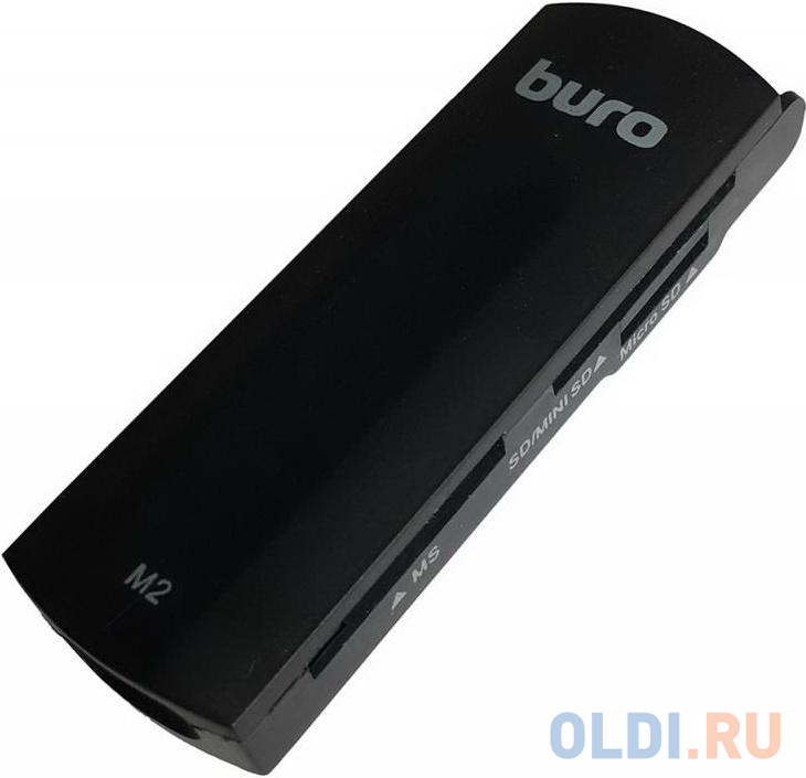 Картридер внешний Buro BU-CR-108 USB2.0 черный - фото 1