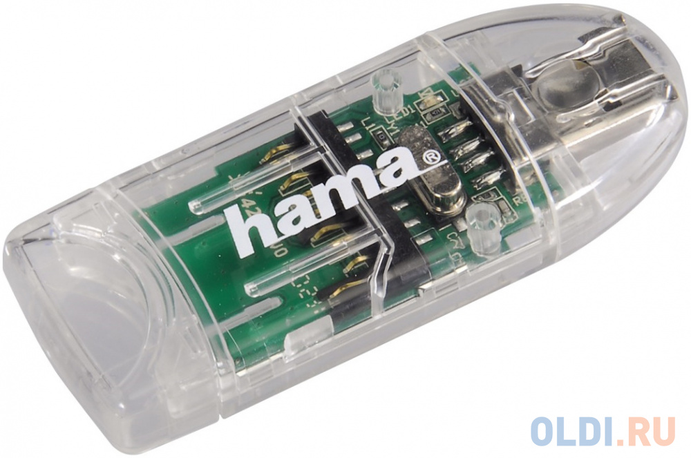 

Картридер внешний Hama H-91092 USB2.0 прозрачный 00091092