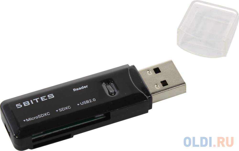 5bites RE2-100BK2.0 Устройство ч/з карт памяти / SD / TF / USB PLUG / BLACK от OLDI