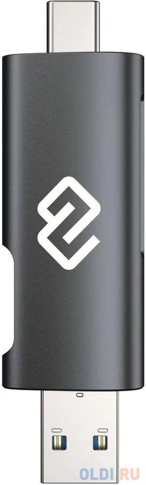Устройство чтения карт памяти USB 2.0/Type C Digma CR-СU2520-G серый, цвет черный, размер 75х21х11 мм - фото 3