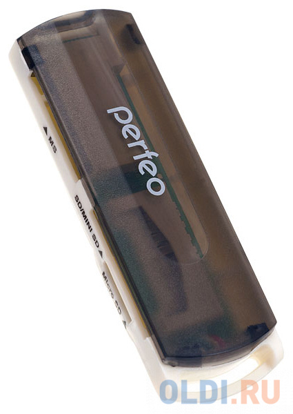 Картридер внешний Perfeo PF-VI-R013 SD/MMC+Micro SD+MS+M2 USB 2.0 черный - фото 1