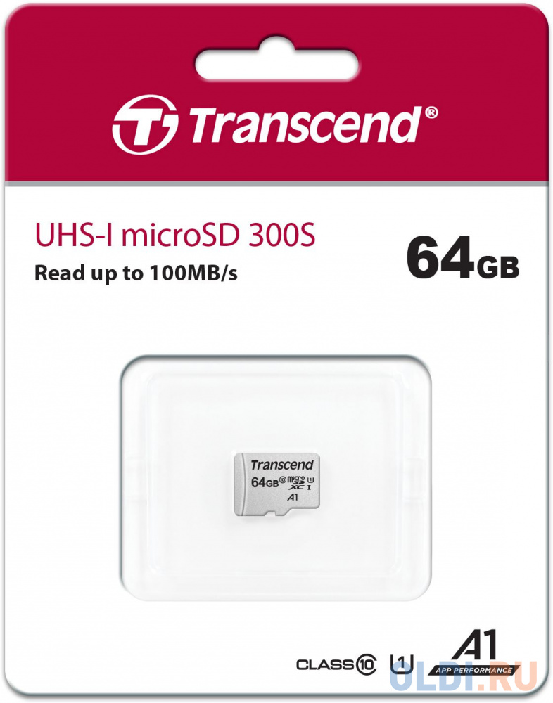Карта памяти microSDXC 64Gb Class10 Transcend TS64GUSD300S w/o adapter фото
