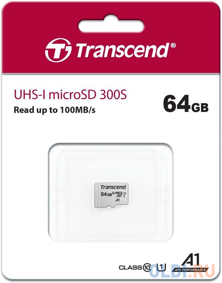 Карта памяти microSDXC 64Gb Class10 Transcend TS64GUSD300S w/o adapter фото