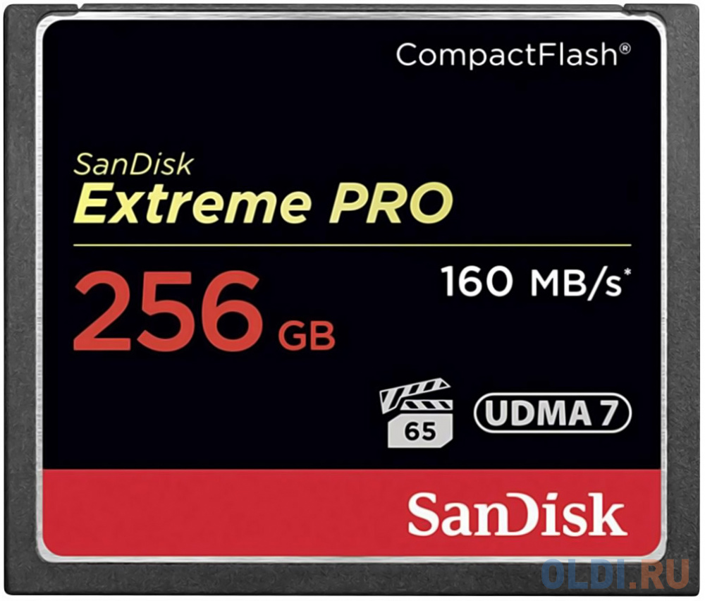 Карта памяти Compact Flash 256Gb SanDisk Extreme Pro 160MB/s (SDCFXPS-256G-X46) флешка usb 256gb sandisk cz880 cruzer extreme pro sdcz880 256g g46