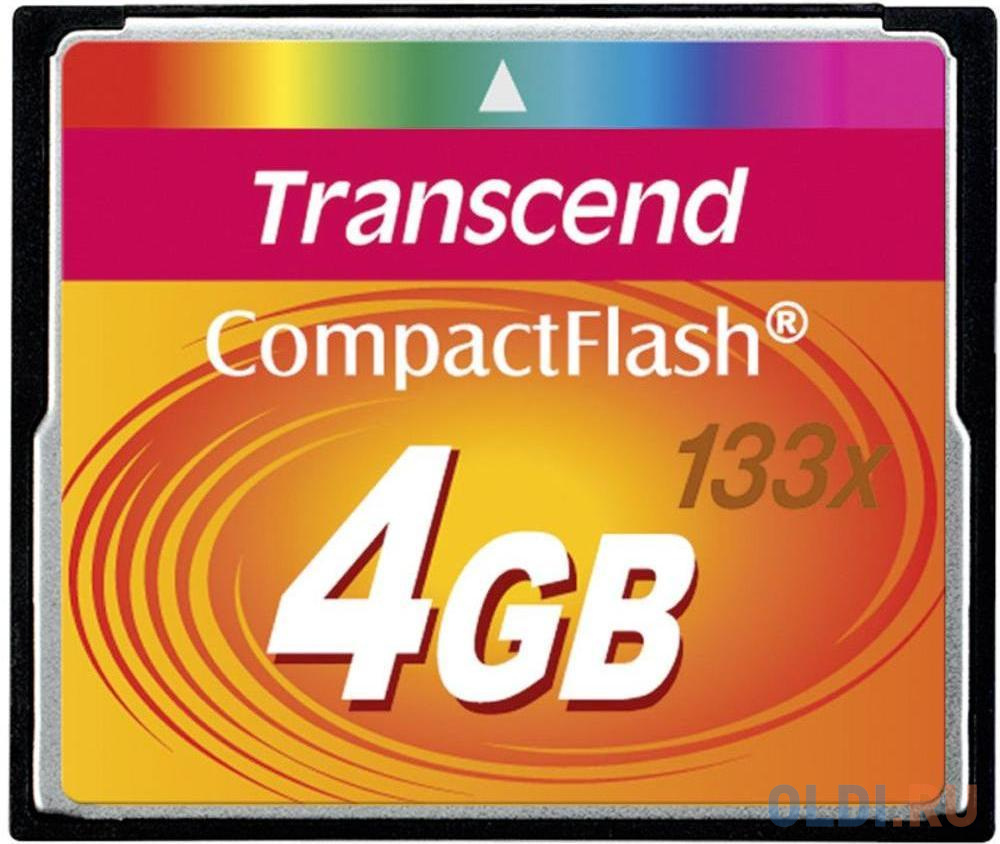 Карта памяти Compact Flash 4Gb Transcend <133x> TS4GCF133 - фото 2
