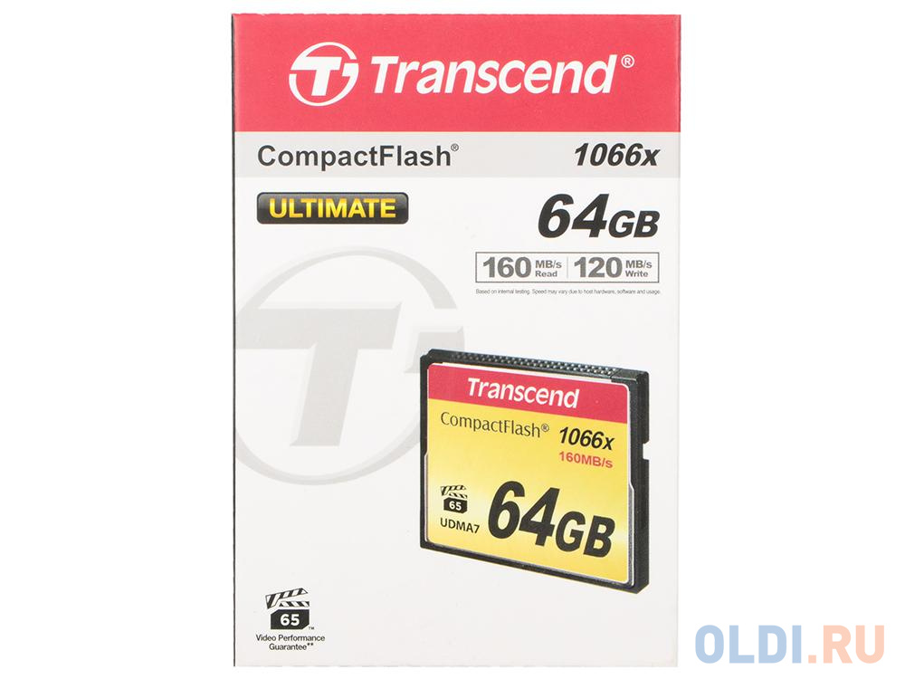 Карта памяти Compact Flash 64Gb Transcend <1000x считыватель карты памяти transcend usb3 1 gen1 all in 1 multi card reader type c