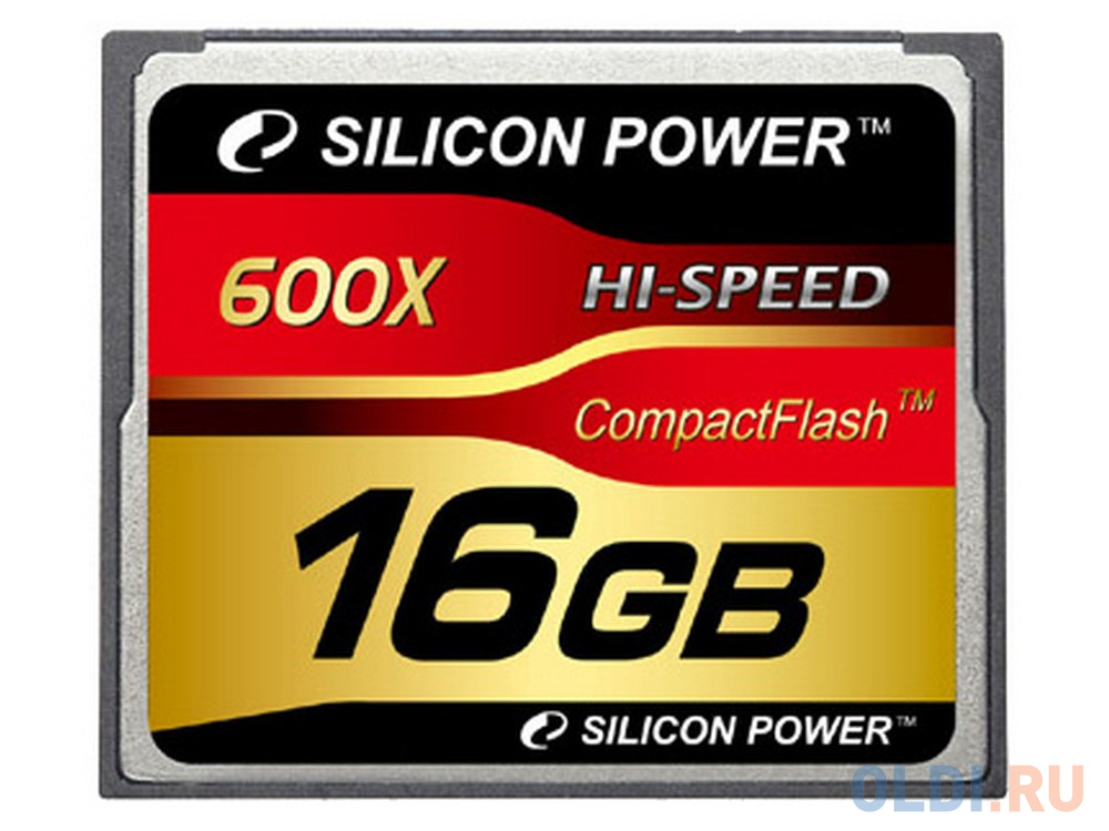 Карта памяти Compact Flash Card 16Gb Silicon Power 600x SP016GBCFC600V10