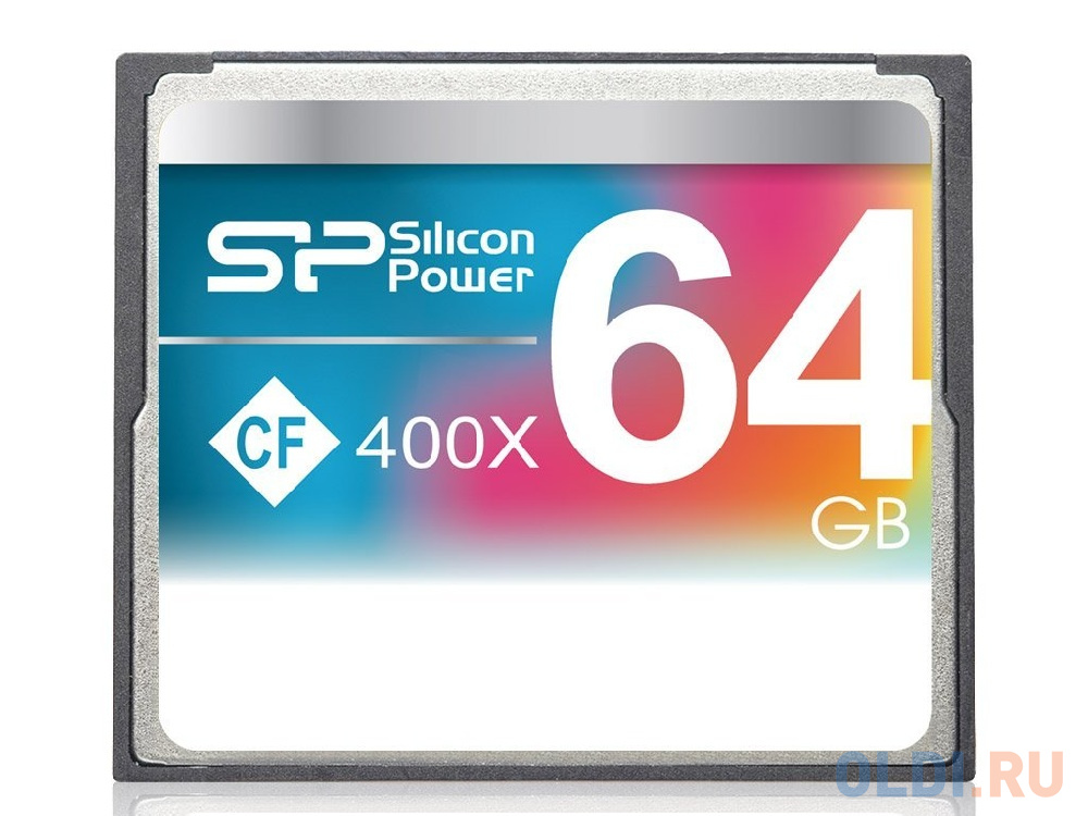 Карта памяти Compact Flash Card 64Gb Silicon Power 400x SP064GBCFC400V10 карта памяти sd 128gb silicon power sp128gbsdxcv3v10