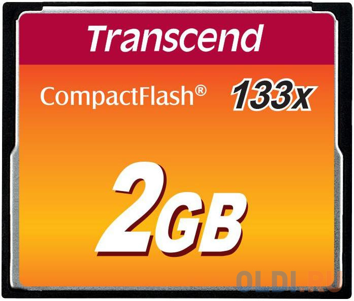 Карта памяти Compact Flash Card 2GB Transcend 133x TS2GCF133 - фото 1