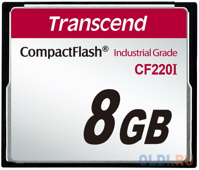 Промышленная карта памяти CompactFlash Transcend 220I, 8 Гб SLC, темп. режим от -40? до +85? промышленная карта памяти compactflash transcend 220i 512 мб slc темп режим от 40 до 85