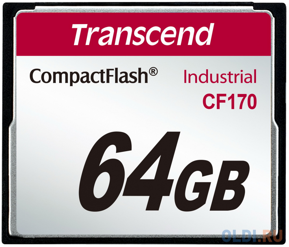 Промышленная карта памяти CompactFlash Transcend 170, 64 Гб MLC, темп. режим от -25? до +85? карта памяти compact flash 64gb transcend 1000x