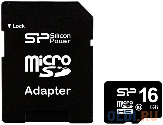 Карта памяти MicroSDHC 16GB Silicon Power Class10 (SP016GBSTH010V10) карта памяти microsdhc 32gb silicon power elite