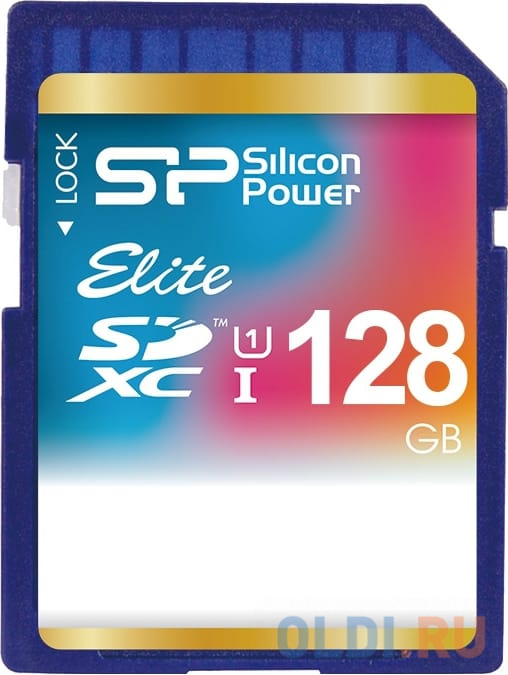 Карта памяти SDXC 128Gb Silicon Power Class10 Elite UHS-I (SP128GBSDXAU1V10)