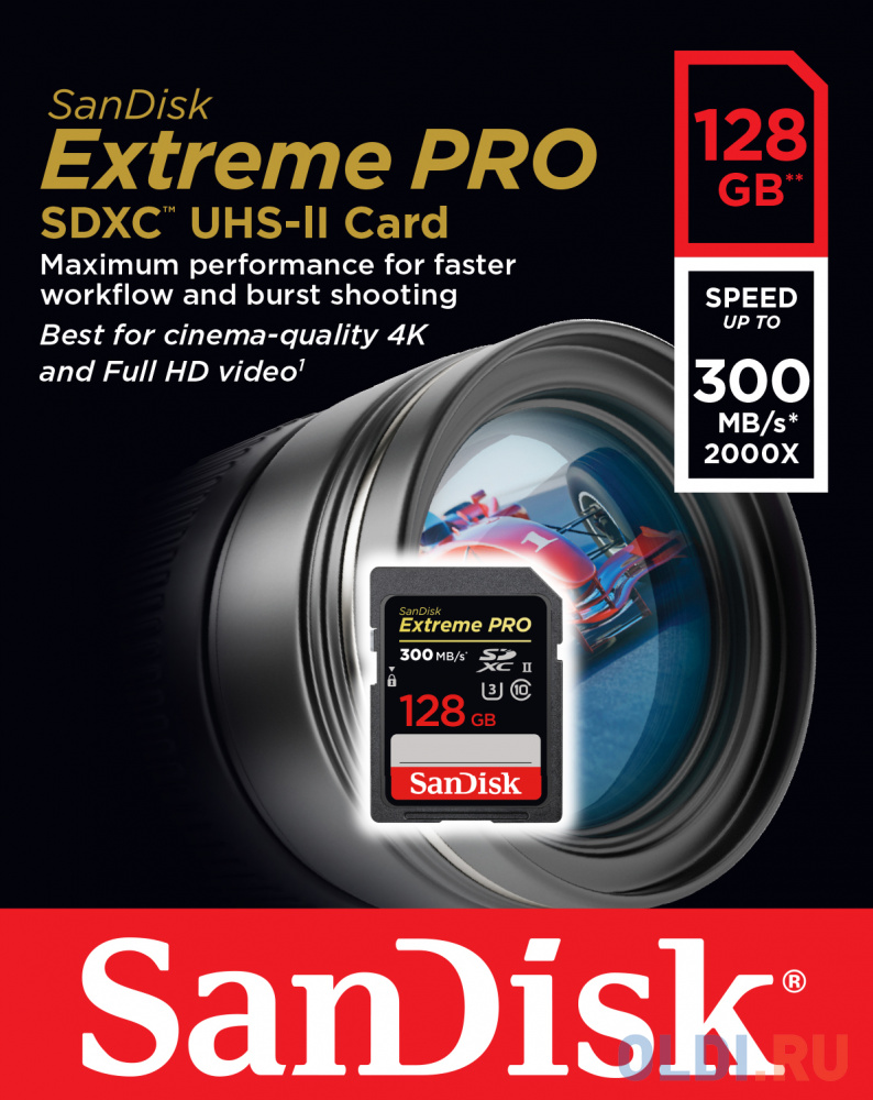 

Карта памяти SDXC 128Gb Class 10 Sandisk SDSDXPK-128G-GN4IN
