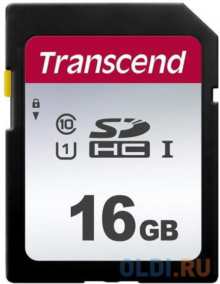Карта памяти SDHC 16Gb Transcend S300 Class10 UHS-1, U1 [TS16GSDC300S] карта памяти microsdxc 64gb class10 transcend ts64gusd300s w o adapter