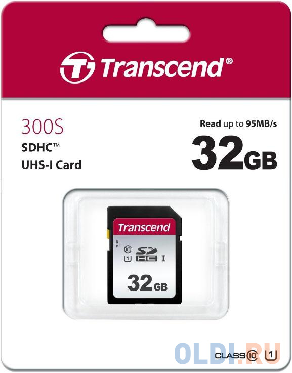 Карта памяти SDHC 32Gb Transcend S300 Class10 UHS-1, U1 [TS32GSDC300S] карта памяти sdhc 16gb transcend class10 uhs i 600x ultimate ts16gsdhc10u1