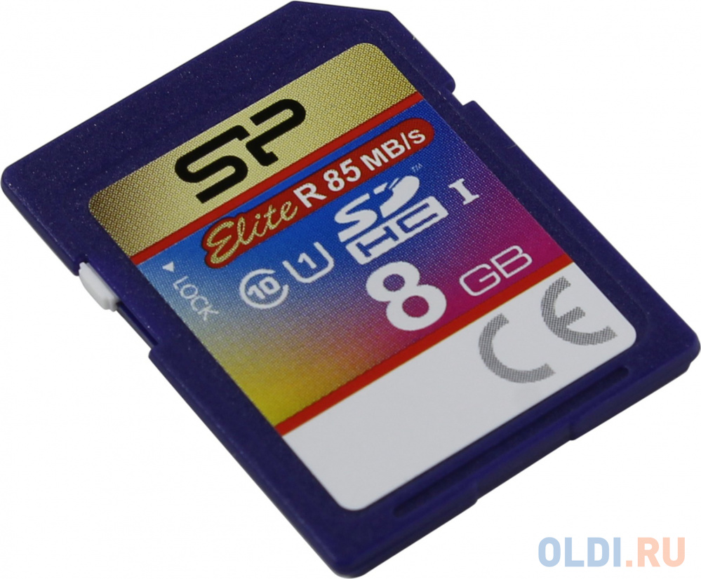Флеш карта SD 8GB Silicon Power Elite SDHC Class 10 UHS-I флеш карта microsdxc 256gb class10 silicon power sp256gbstxbv1v20 elite w o adapter