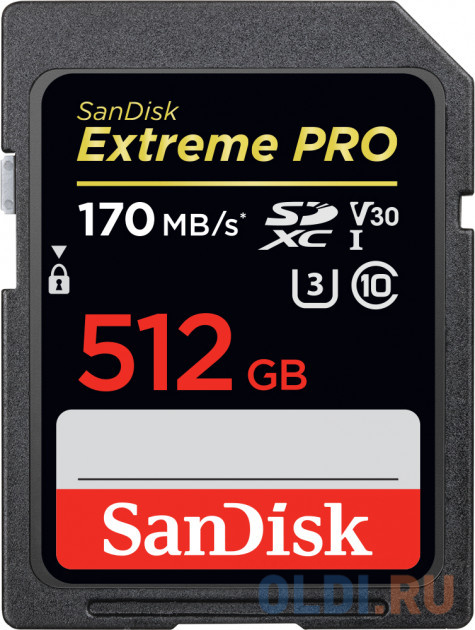 

Флеш-накопитель Sandisk Карта памяти SanDisk Extreme Pro SDXC Card 512GB - 170MB/s V30 UHS-I U3