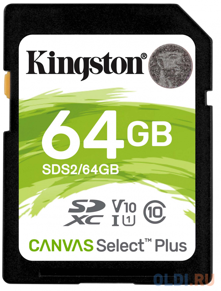Карта памяти SD XC 64Gb Kingston Canvas Select Plus флеш карта microsdhc 32gb class10 kingston sdcs2 32gb canvas select plus adapter