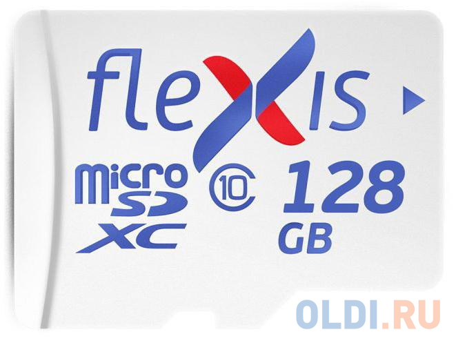 Flexis microSDXC 128GB class10 U1 R/W 92/50 MB/s with adapter, made in Russia