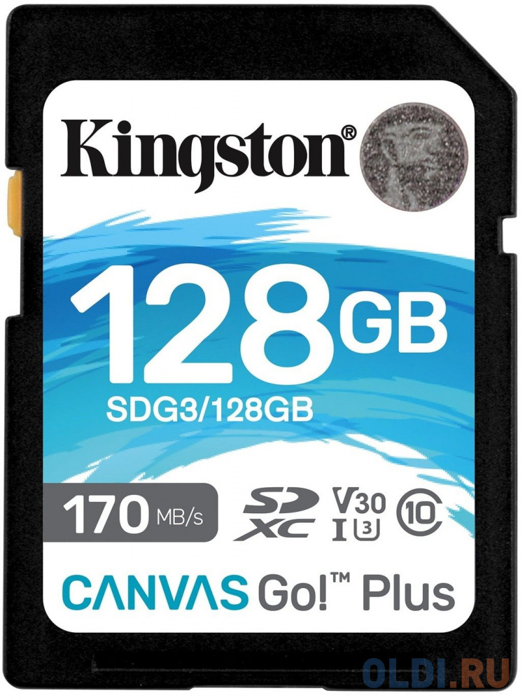 

Kingston 128GB SDXC Canvas Go Plus 170R C10 UHS-I U3 V30 EAN: 740617301458