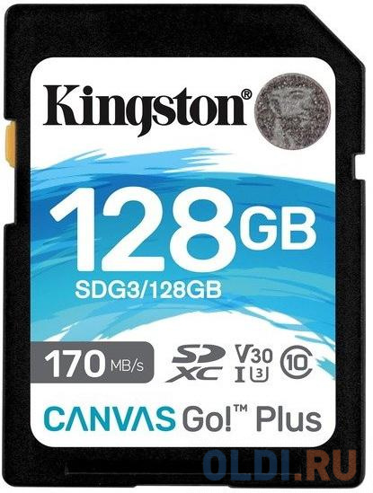Карта памяти SD XC 128Gb Kingston SDG3/128GB флешка 128gb kingston datatraveler exodia usb 3 2 белый желтый kc u2g128 5r