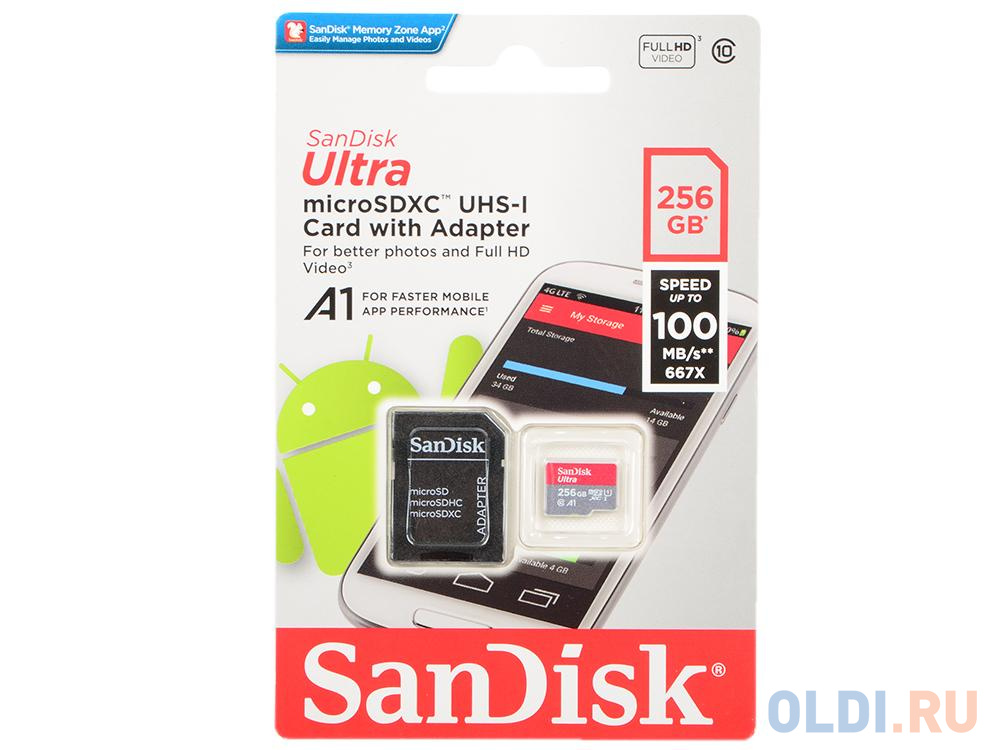 Карта памяти sandisk ultra microsdxc 256 гб