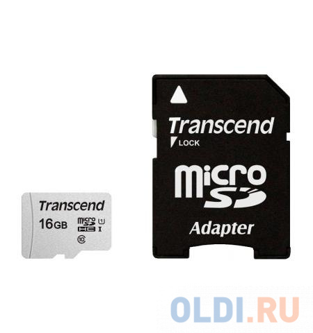Карта памяти MicroSDHC 16Gb Transcend S300 Class10 UHS-1, U1+ адаптер [TS16GUSD300S-A] флеш карта microsdhc 16gb class10 transcend ts16gusd300s w o adapter