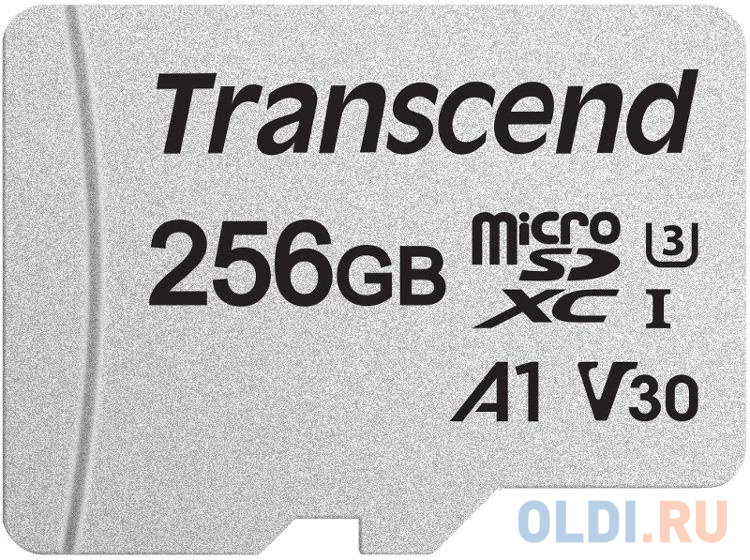 Карта памяти microSDXC 256Gb Transcend 300S карта памяти microsdxc transcend 350v высокой надёжности 128 гб uhs i class 10 u1 с адаптером