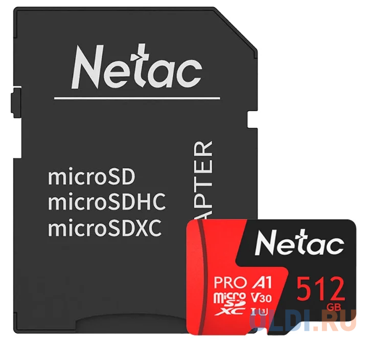 Карта памяти microSDXC 512Gb Netac P500 Extreme Pro NT02P500PRO-512G-R netac microsd card p500 extreme pro 128gb retail version w o sd adapter