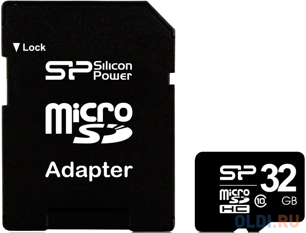 Карта памяти Micro SDHC 32Gb Class 10 Silicon Power SP032GBSTH010V10-SP + адаптер SD - фото 2
