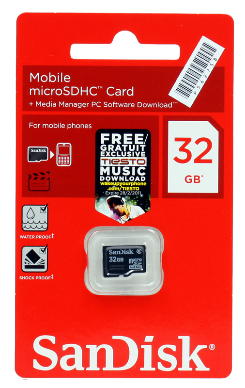 

Карта памяти MicroSDHC 32GB SanDisk Class4 w/o adapter (SDSDQM-032G-B35)