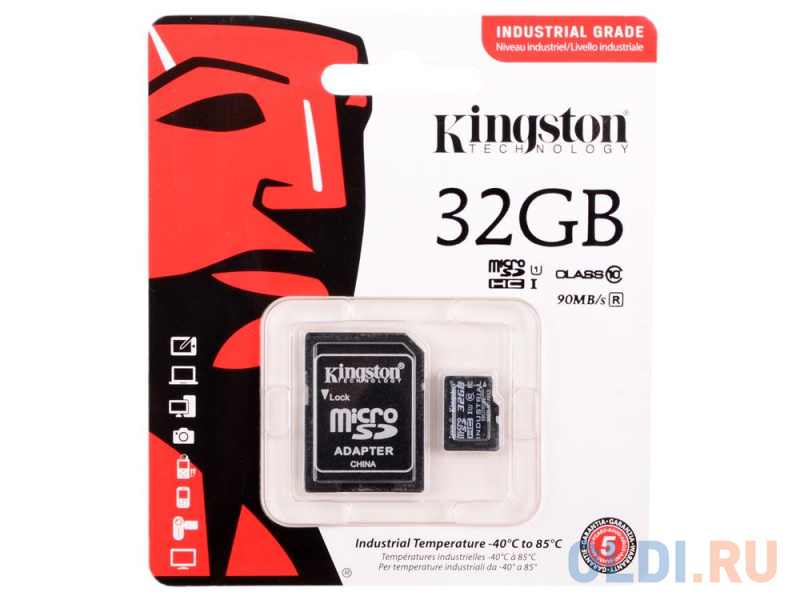 

Карта памяти Micro SDHC 32GB Class 10 Kingston SDCIT/32GB + адаптер SD