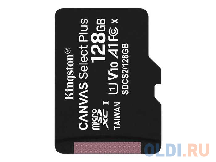 Карта памяти microSDXC 128Gb Kingston Canvas Select Plus microSDXC 128GB карта памяти microsdxc 128gb cl10 u1 c адаптером и usb картридером flexis