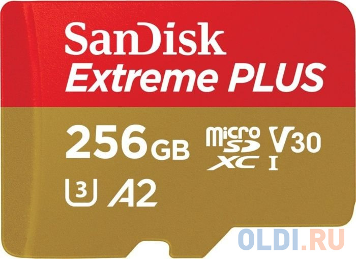 

Флеш карта microSD 256GB SanDisk microSDXC Class 10 UHS-I A2 C10 V30 U3 Extreme Plus (SD адаптер) 170MB/s