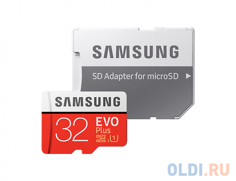 

Карта памяти MicroSDHC 32GB Samsung EVO Plus v2 UHS-I U1 + SD Adapter (R95/W20Mb/s) (MB-MC32GA/RU)