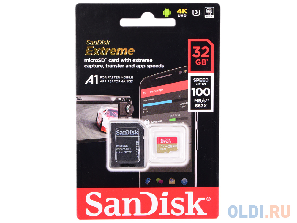 Карта памяти sandisk extreme 64 гб microsdxc