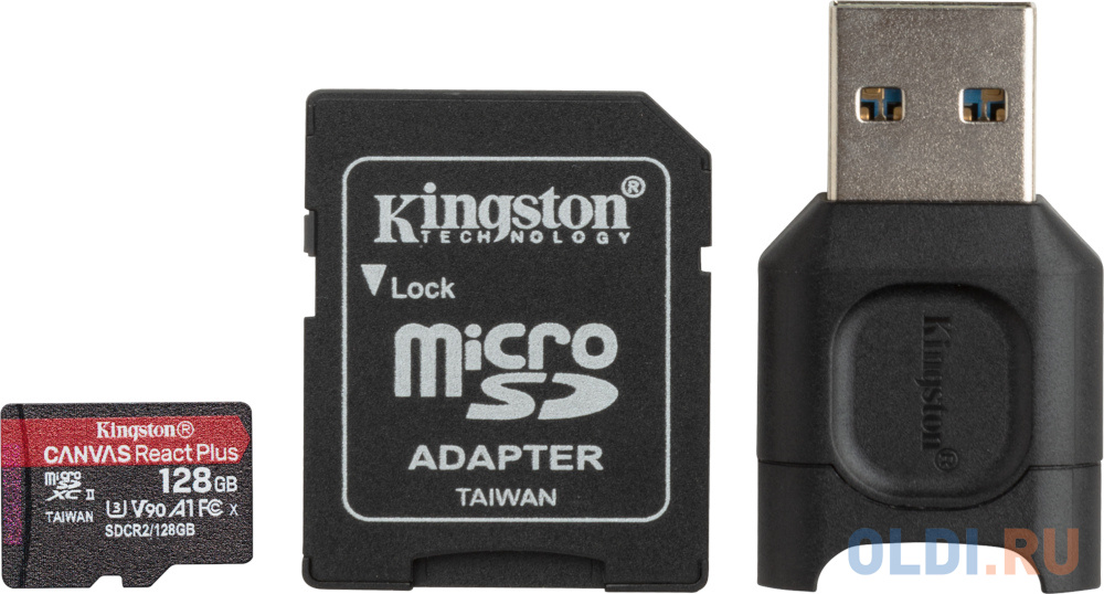 

Карта памяти microSDXC 128Gb Kingston React Plus