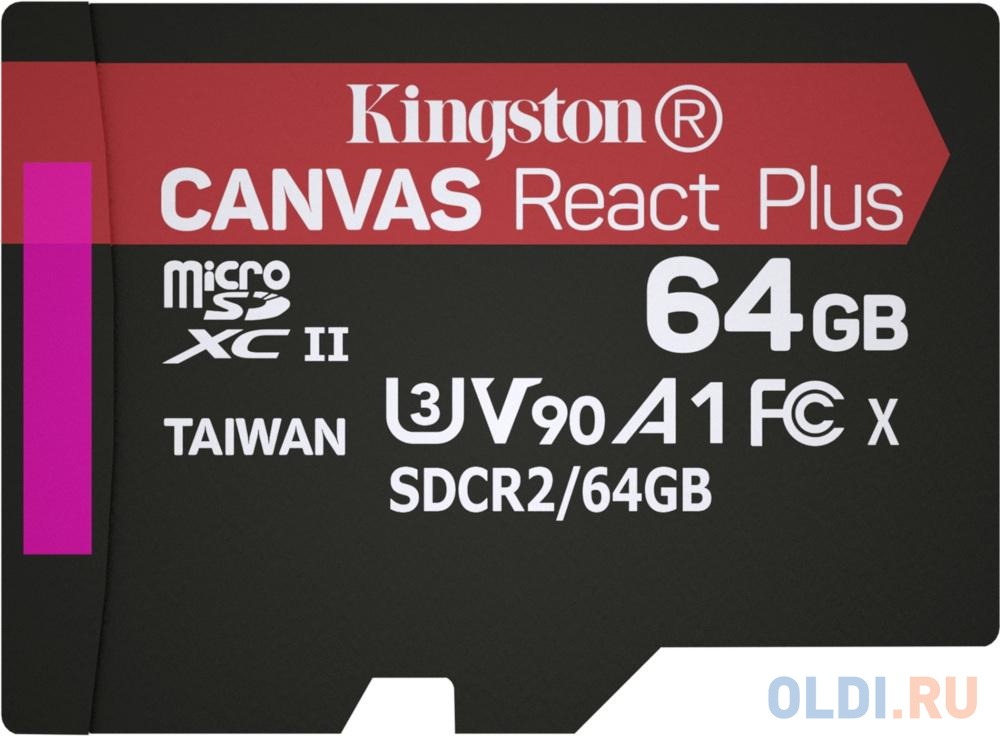 Карта памяти kingston canvas react plus microsd