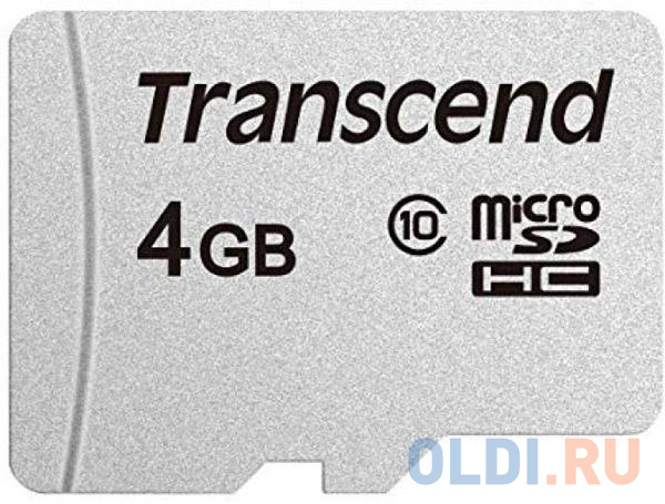 Карта памяти microSDHC 4Gb Transcend 300S карта памяти microsdhc 32gb transcend class 10 sd adapter ts32gusdhc10