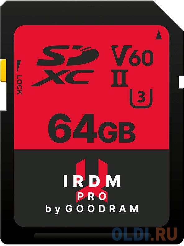 

Карта памяти SDXC 64GB UHS-I IRP-S6B0-0640R12 GOODRAM