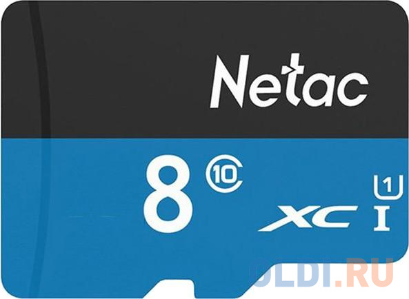 Флеш карта microSDHC 8GB Netac P500 <NT02P500STN-008G-S>  (без SD адаптера) 80MB/s карта памяти microsdhc 64gb netac p500
